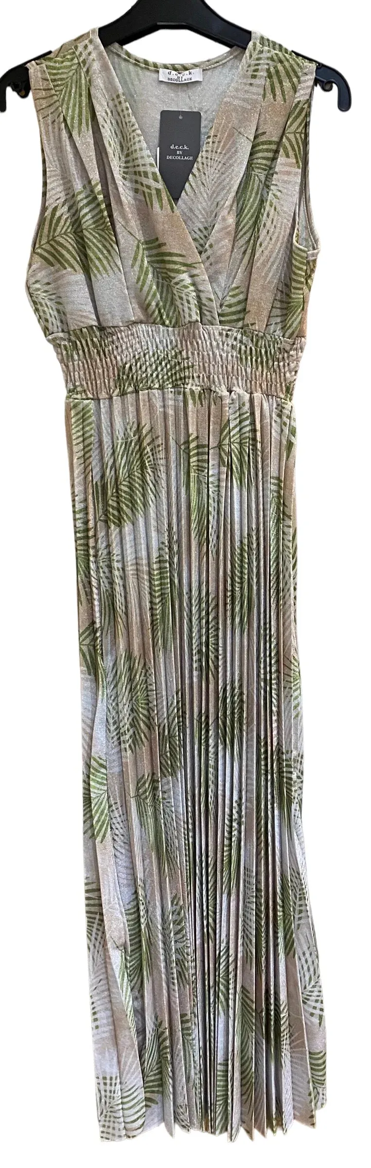 Beige Fern Print Dress - Deck 922180