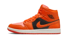 Air Jordan 1 Mid Orange Black - Men's Shoes