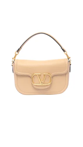 Grainy Calfskin Shoulder Bag - Pale Yellow