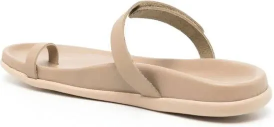 Ancient Greek Leather Ring Flip Flops Neutral