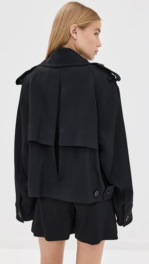 Fluid Cropped Trench Coat - Another Tomorrow