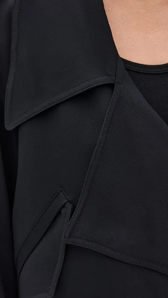 Fluid Cropped Trench Coat - Another Tomorrow