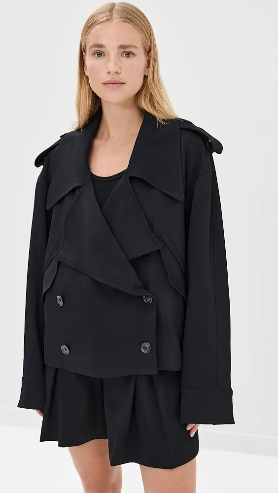 Fluid Cropped Trench Coat - Another Tomorrow