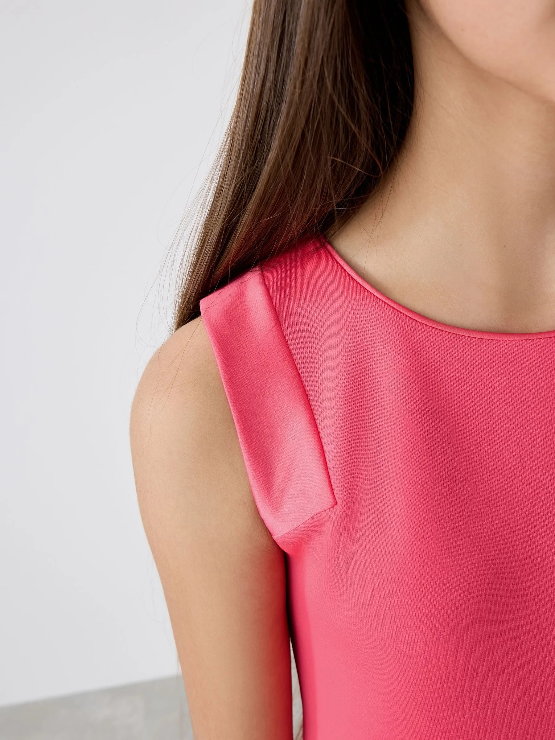 Baker by Ted Baker Coral Pink Frill Peplum Hem Dress