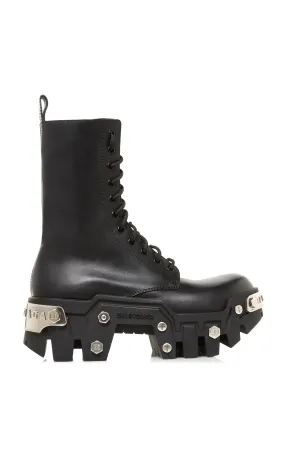 Balenciaga Bulldozer Leather Platform Combat Boots