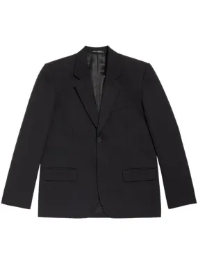 Balenciaga Men's Classic Black Single-Breasted Jacket