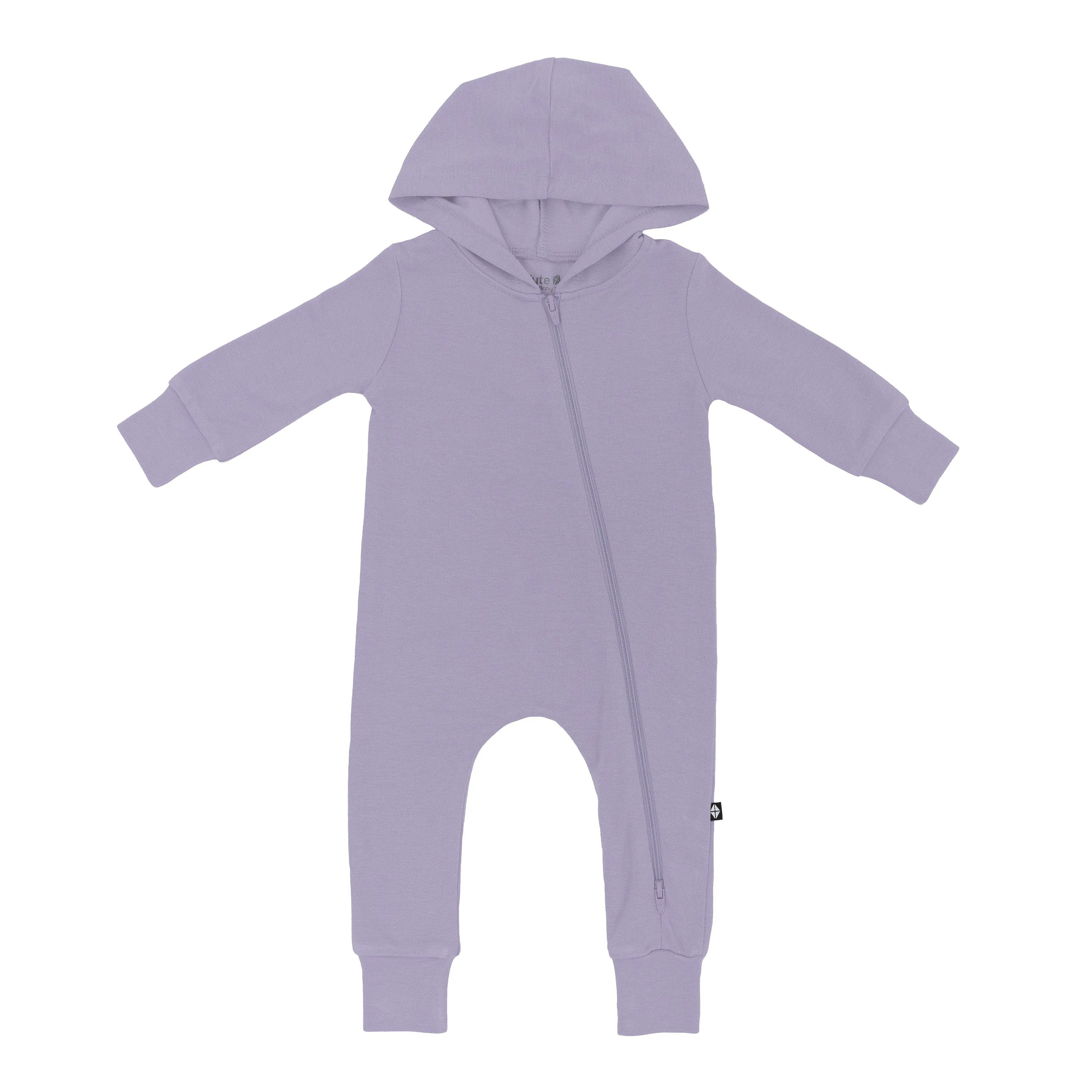 Taro Bamboo Jersey Hooded Zippered Romper