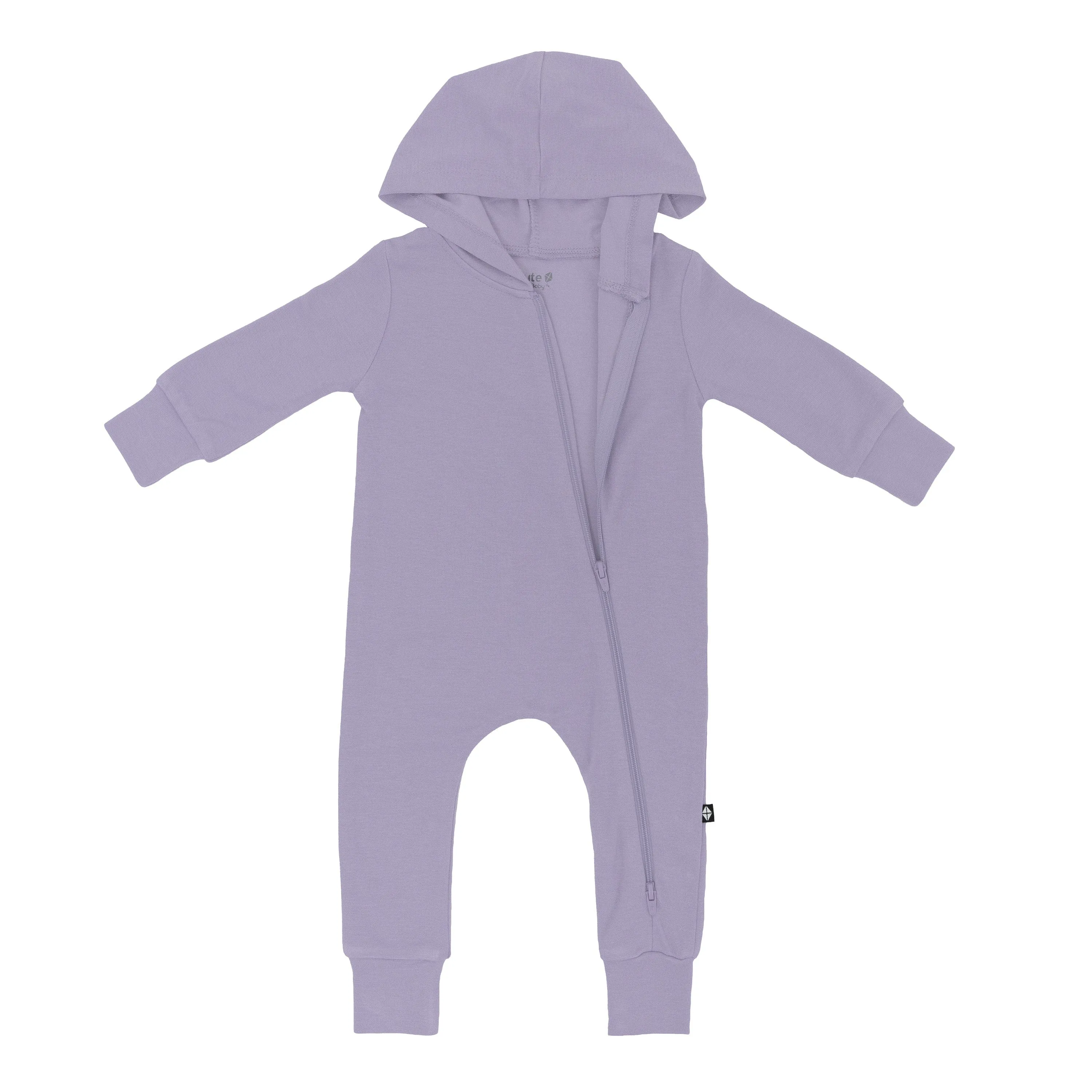 Taro Bamboo Jersey Hooded Zippered Romper