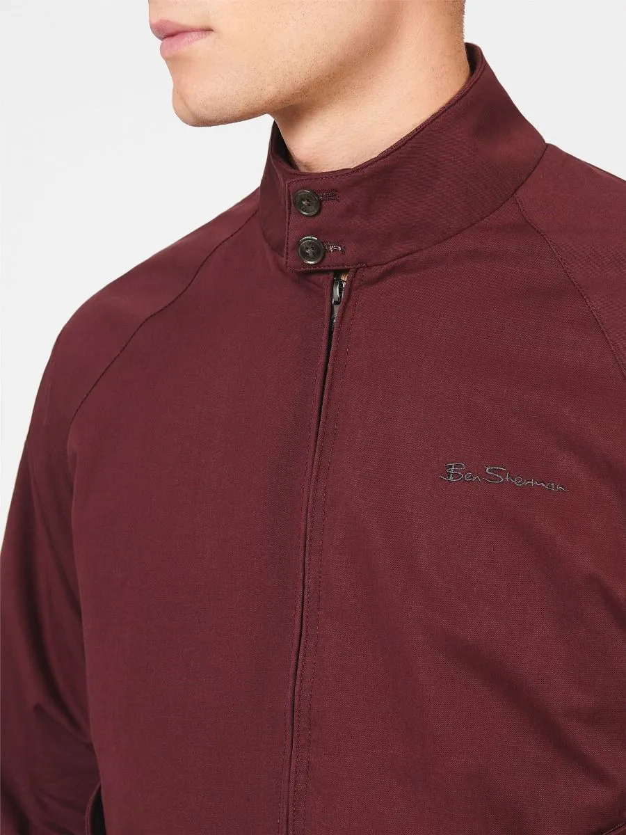 Ben Sherman Aubergine Signature Casual Harrington Jacket