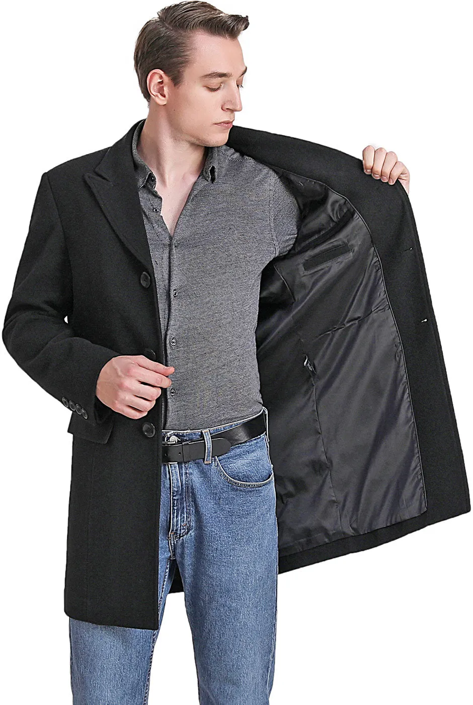 Marc Walker Coat Wool Blend Men shop BGSD.