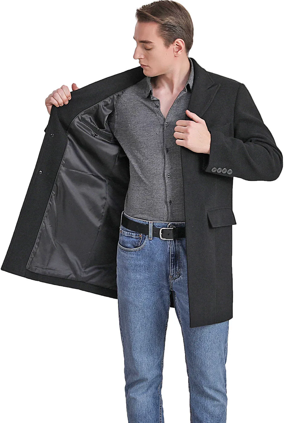 Marc Walker Coat Wool Blend Men shop BGSD.