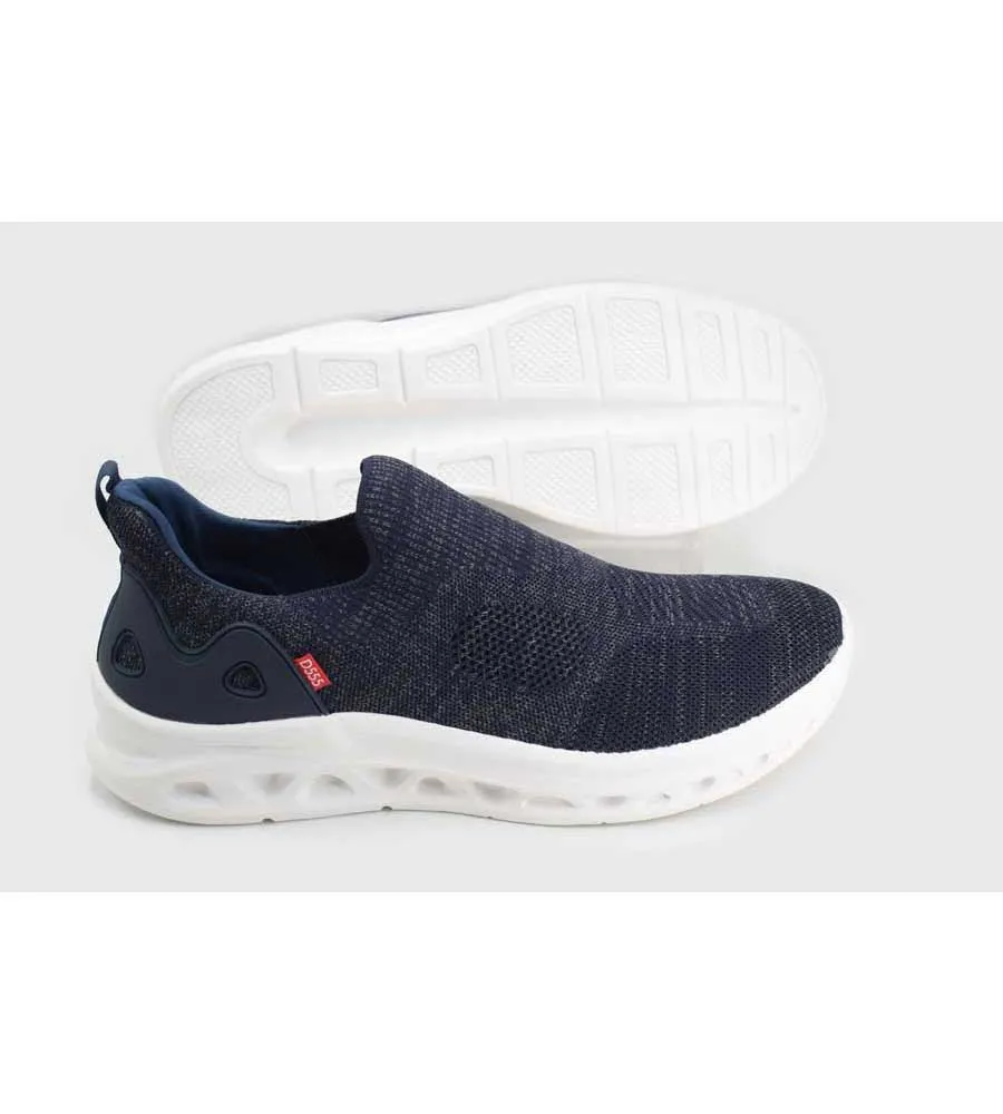 Big Men's Navy Hands-Free Shoes with Knitted Top BLYTH 2