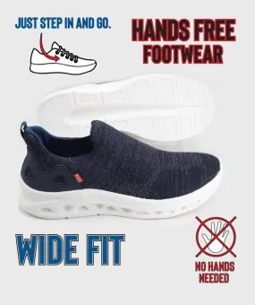 Big Men's Navy Hands-Free Shoes with Knitted Top BLYTH 2