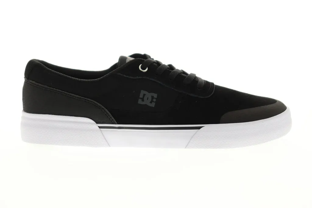 Black Suede Low Top Lace Up Skate Sneakers Shoes - DC Switch Plus ADYS300566 Men's