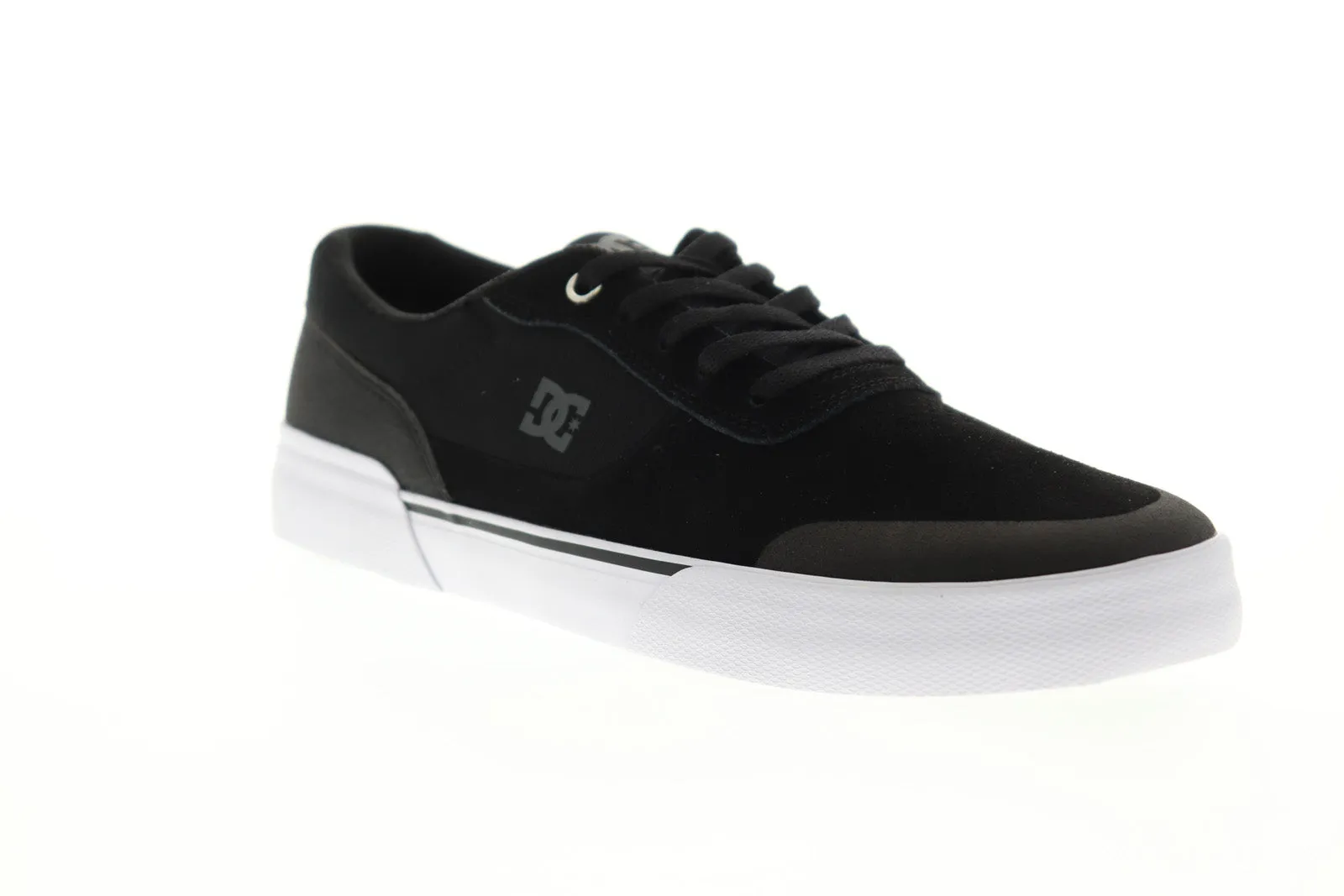 Black Suede Low Top Lace Up Skate Sneakers Shoes - DC Switch Plus ADYS300566 Men's