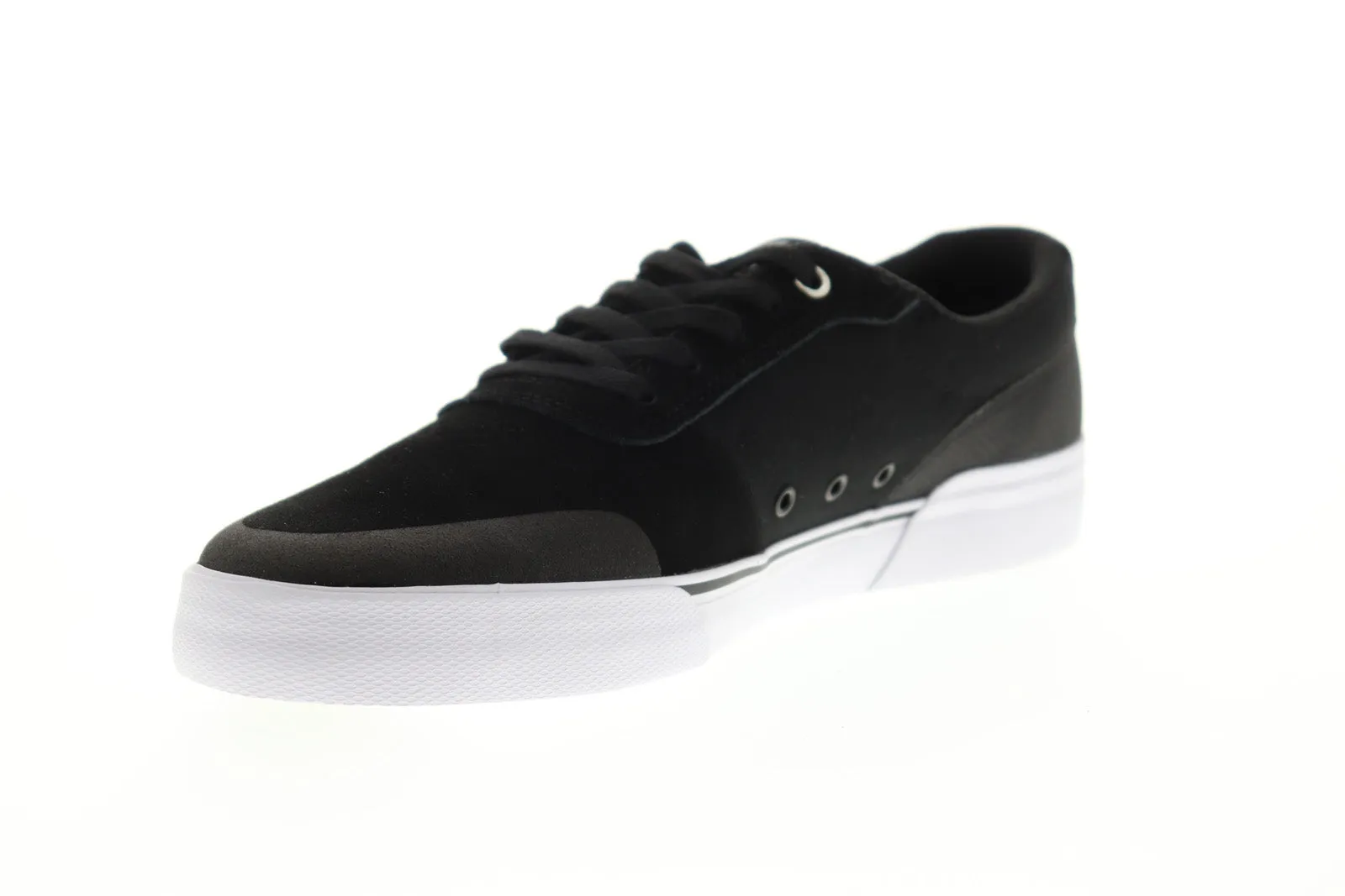 Black Suede Low Top Lace Up Skate Sneakers Shoes - DC Switch Plus ADYS300566 Men's