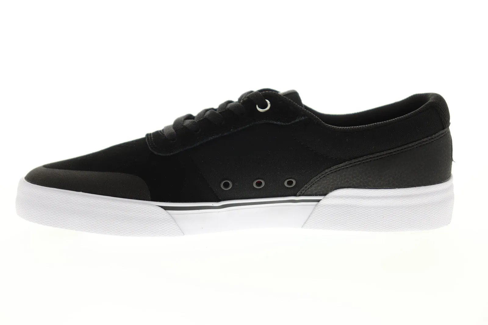 Black Suede Low Top Lace Up Skate Sneakers Shoes - DC Switch Plus ADYS300566 Men's