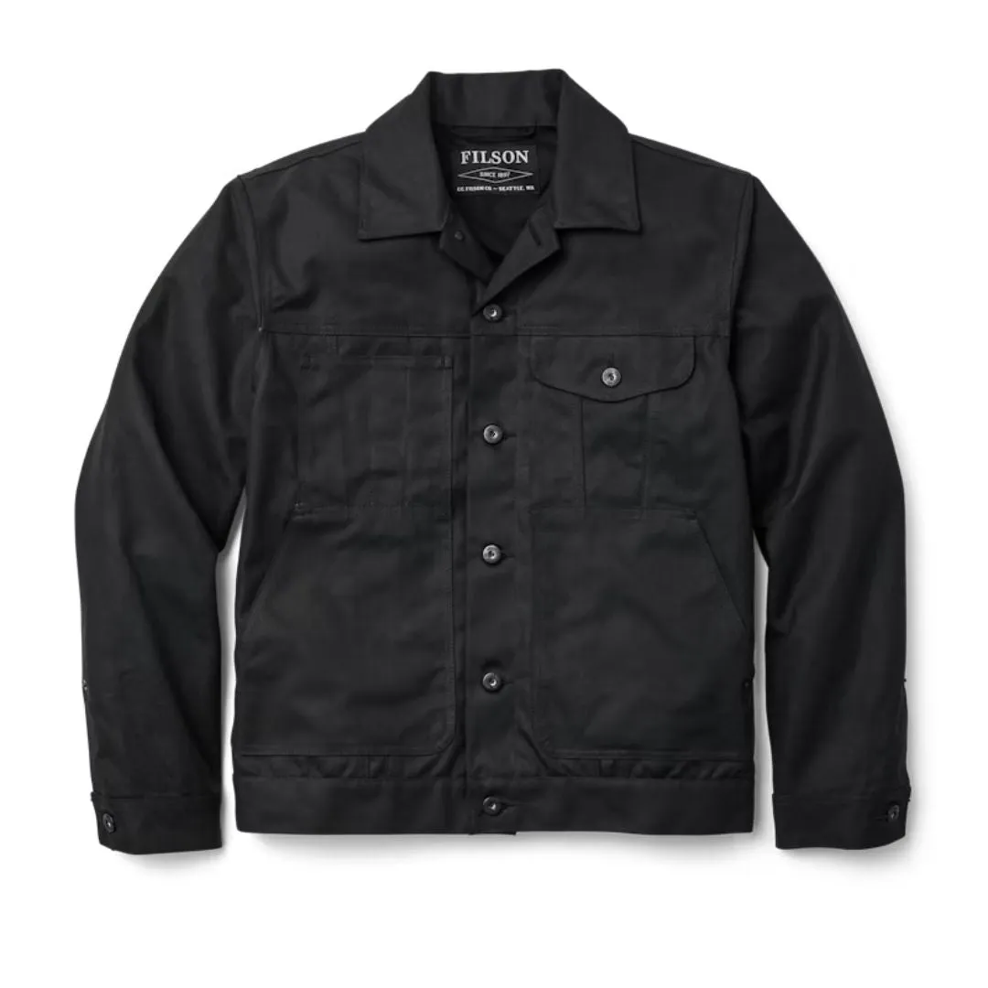 Black Tin Cloth Cruiser Jacket - Short Lined