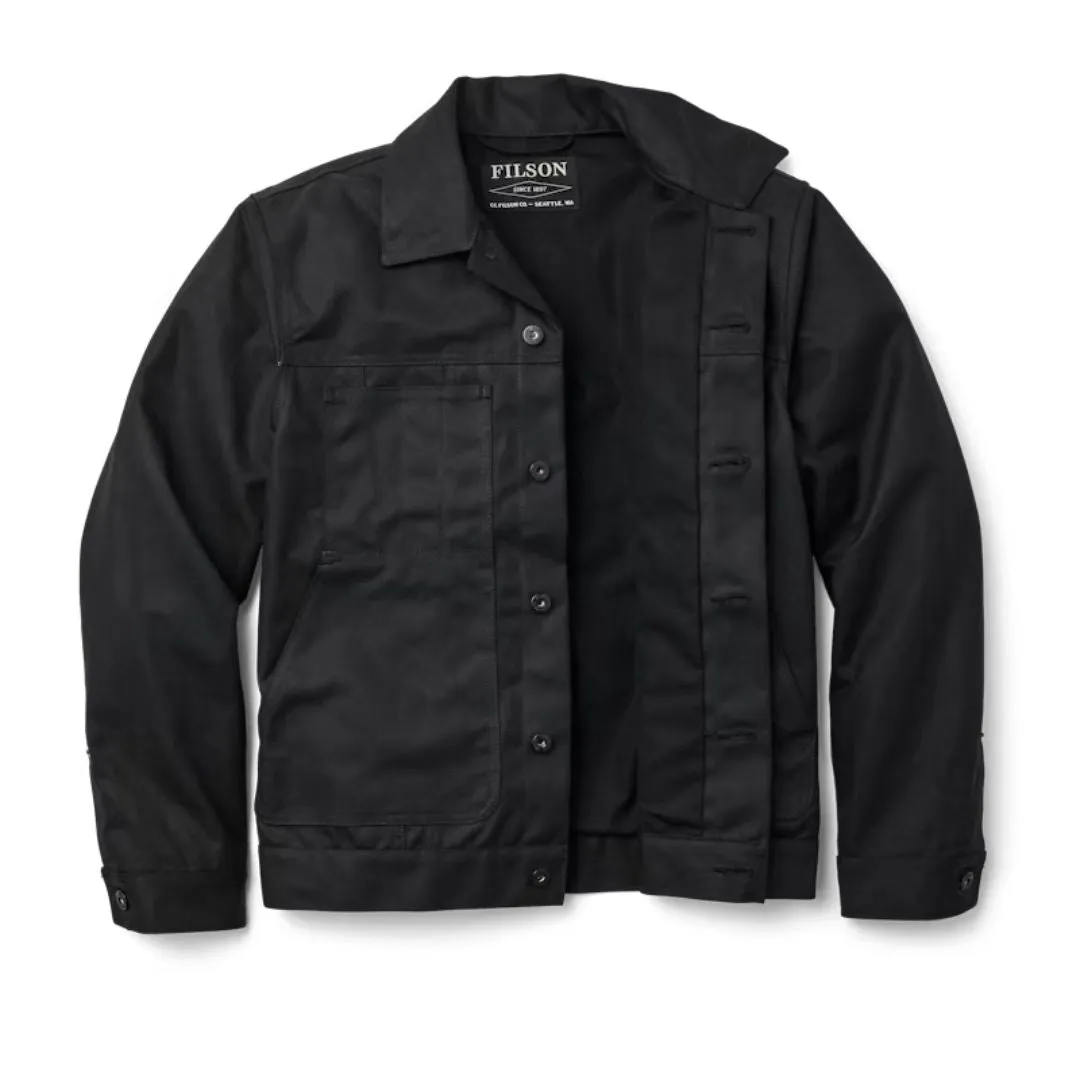 Black Tin Cloth Cruiser Jacket - Short Lined