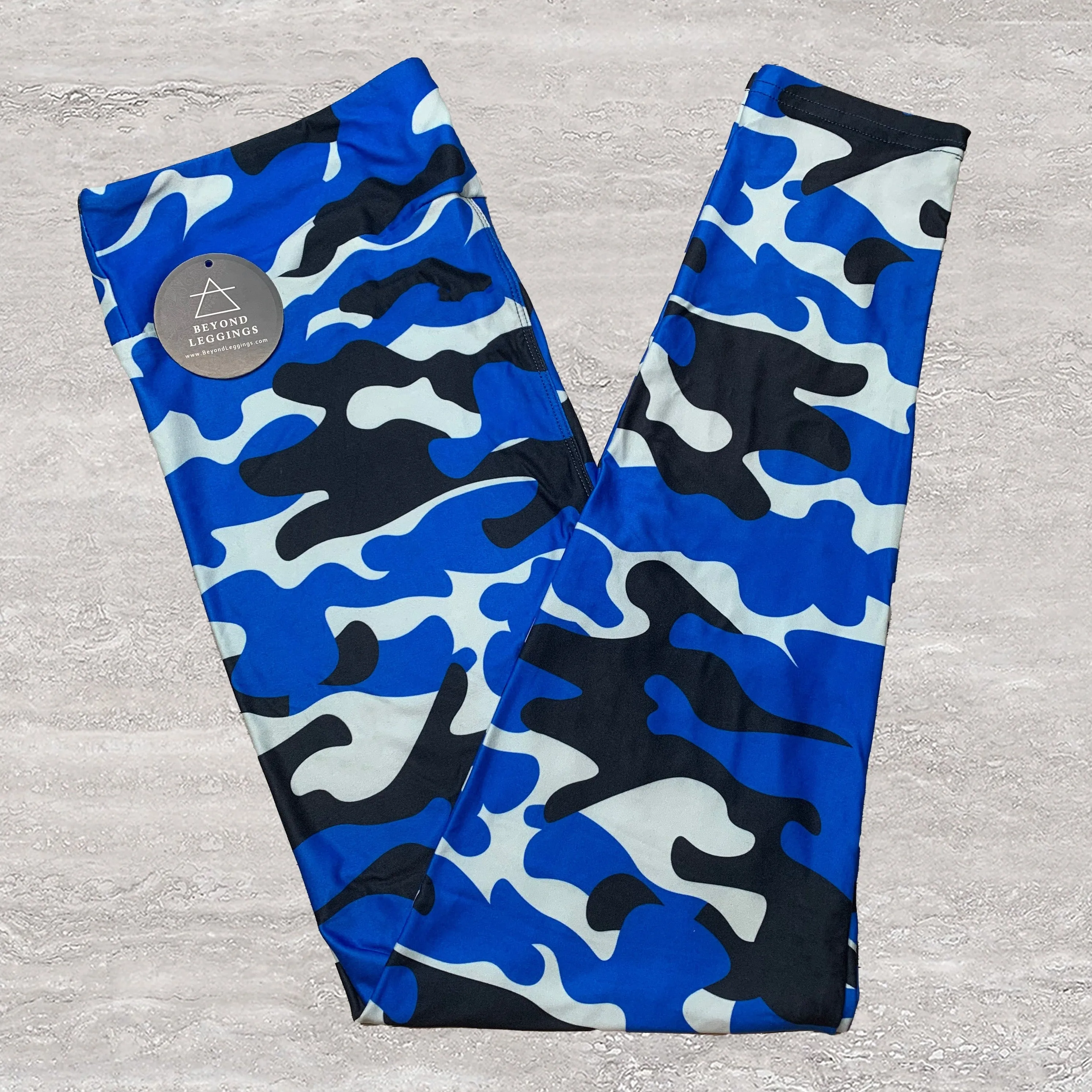 Blue Camouflage Leggings