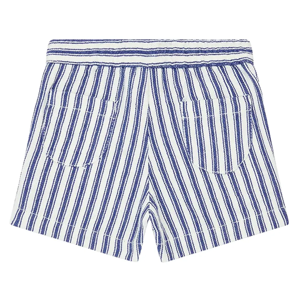 Bonton Baby Blue Striped Ramb Shorts