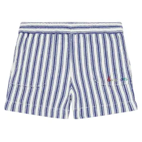 Bonton Baby Blue Striped Ramb Shorts