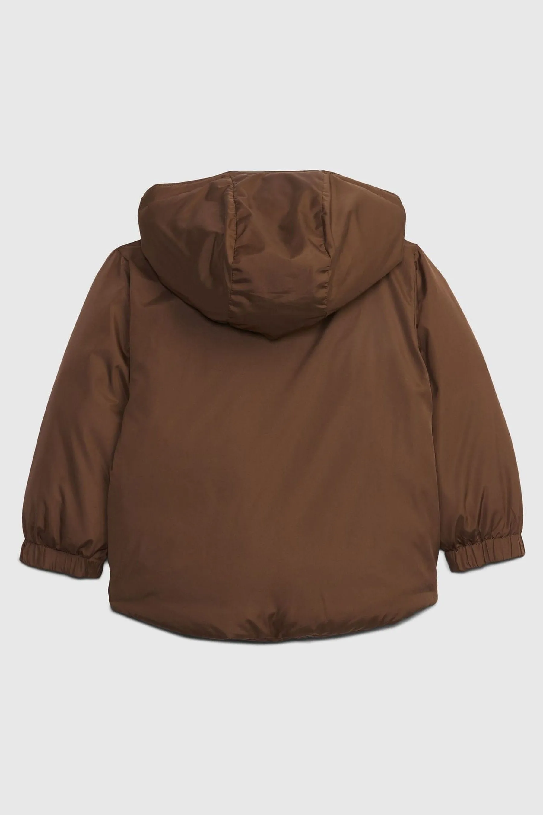 Waterproof Reversible Puffer Coat in Brown