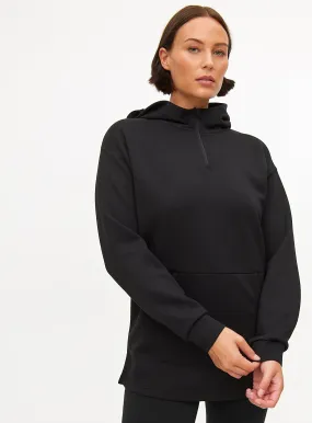 Shop Active Black Oversized Half Zip Scuba Hoodie M - Hoodies and Sweatshirts - Tu