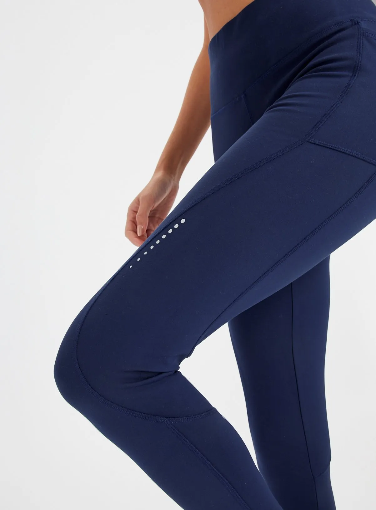 Active Navy Performance Brushed Leggings - Size L | Tu Clothing