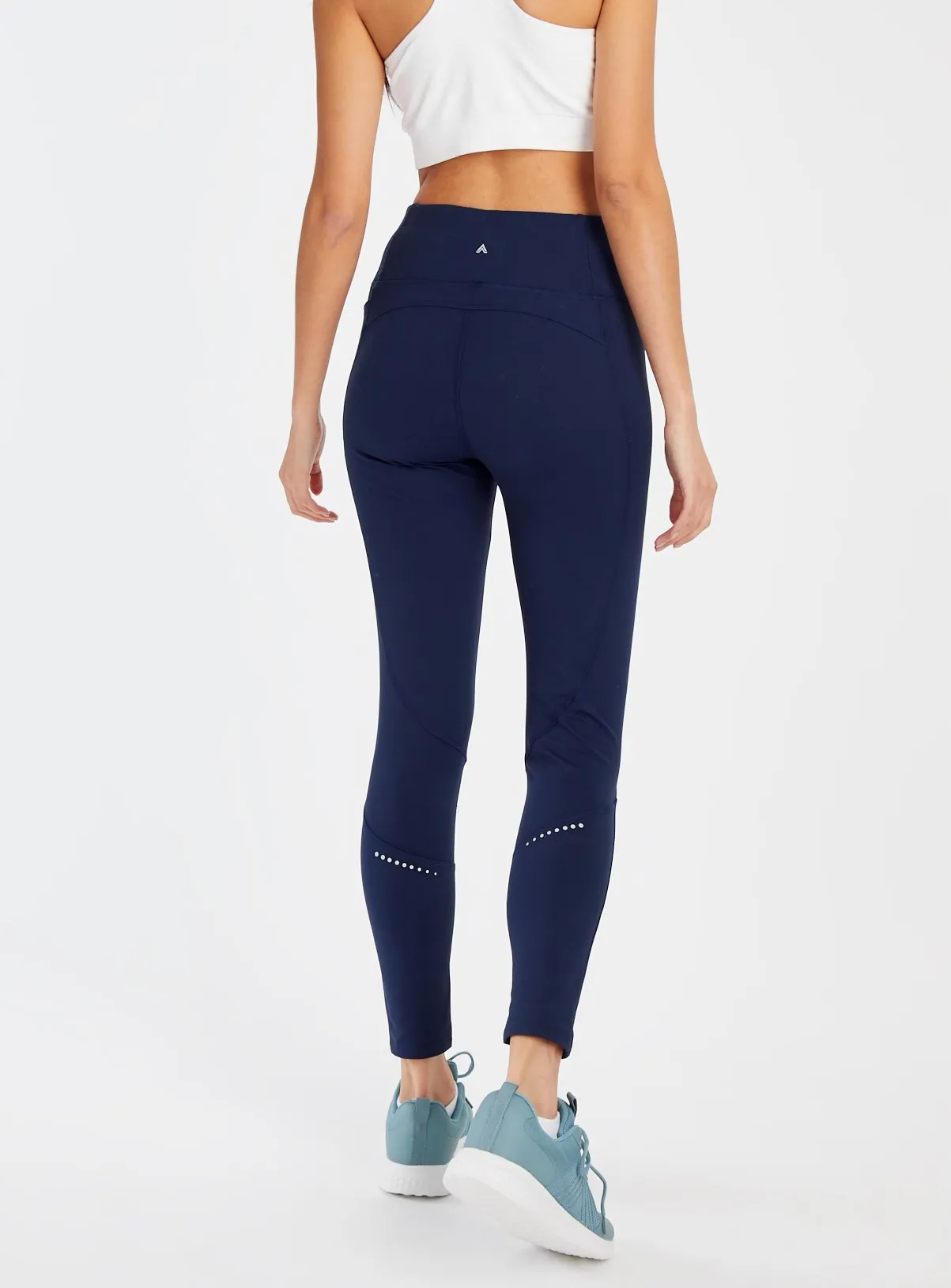 Active Navy Performance Brushed Leggings - Size L | Tu Clothing