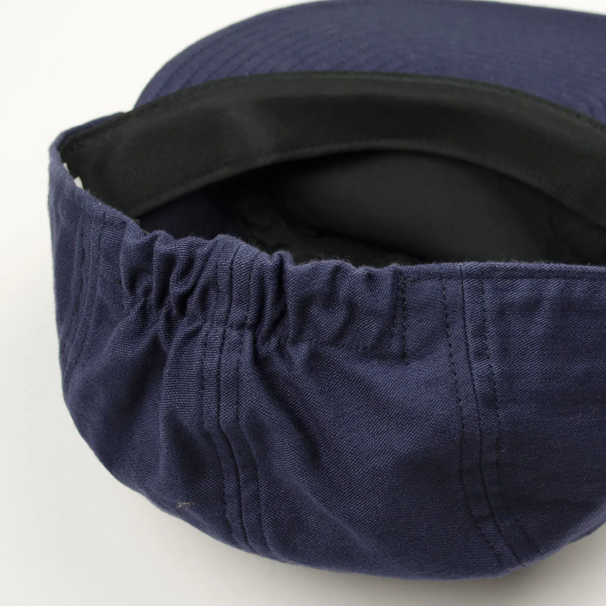 cableami Navy Soft Bill Cap Baker Back Satin Sulfit Dye