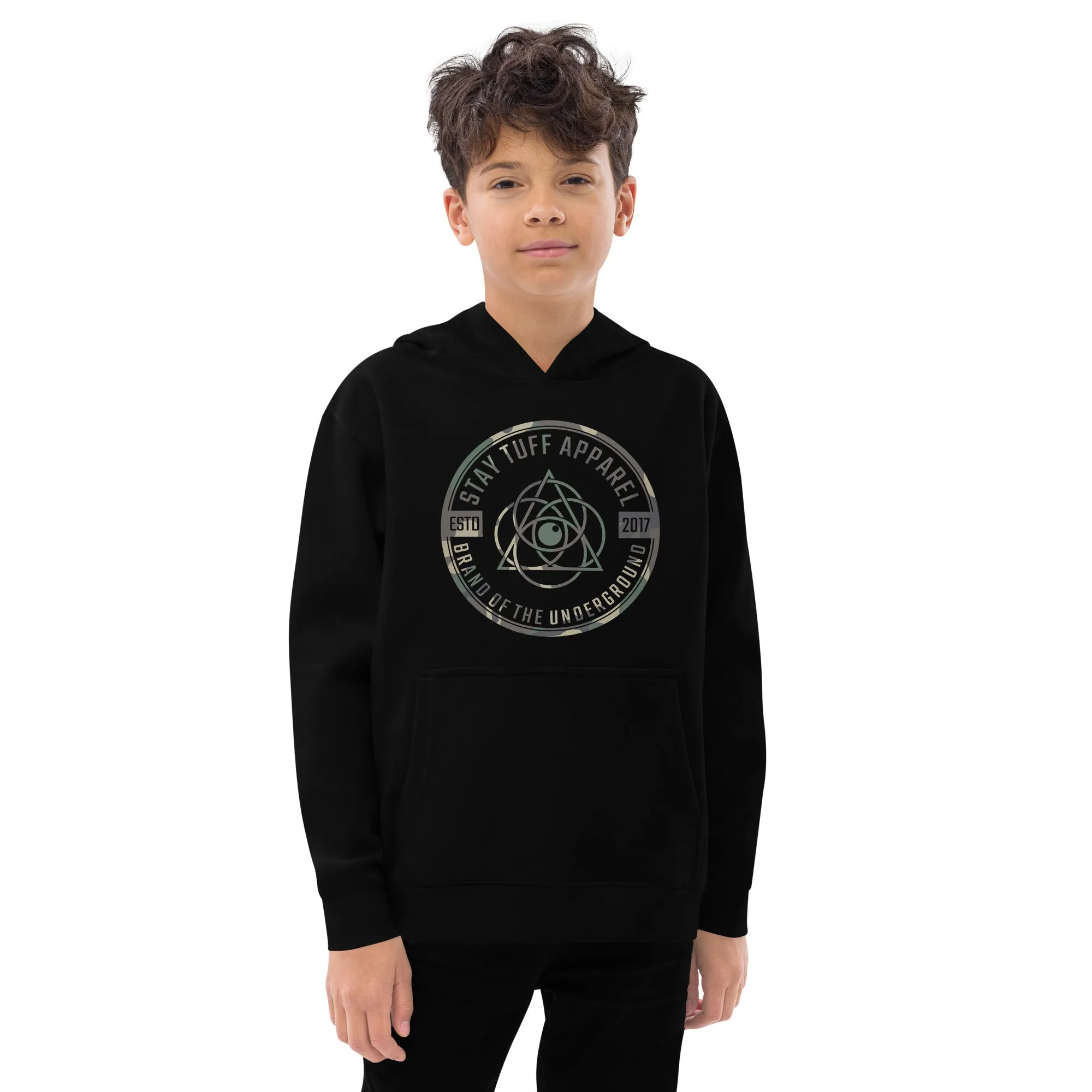 Kids Hoodie - Camouflage Circle Pattern