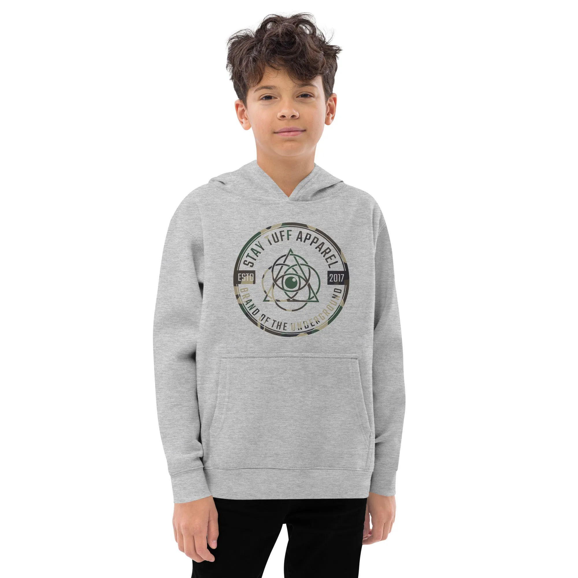 Kids Hoodie - Camouflage Circle Pattern