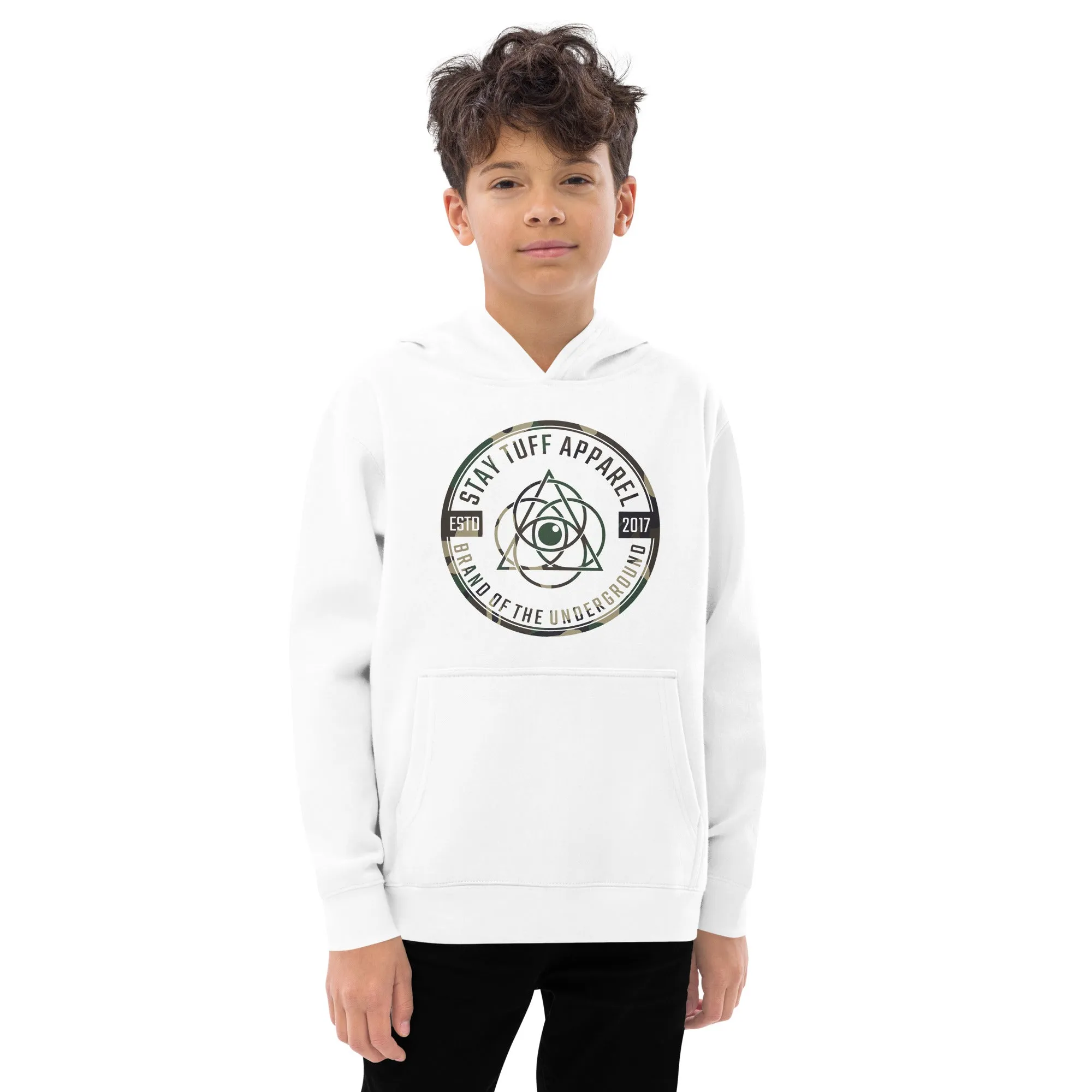 Kids Hoodie - Camouflage Circle Pattern