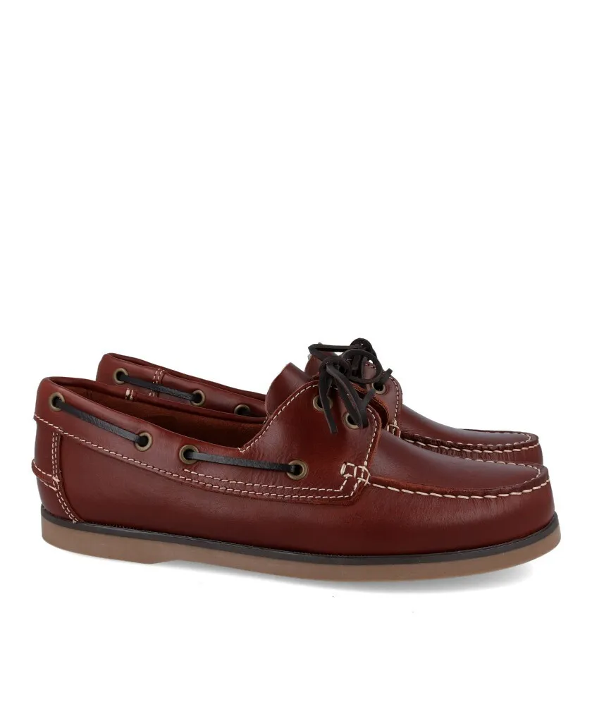 Brown Leather Boat Shoes by Catchalot 107