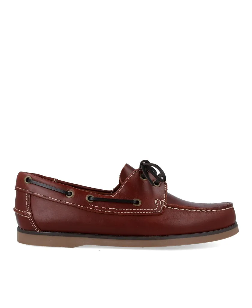 Brown Leather Boat Shoes by Catchalot 107