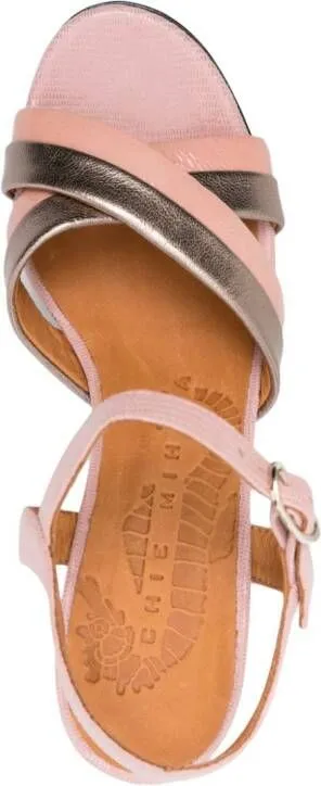 Chie Mihara Kinyol 90mm Leather Sandals Pink