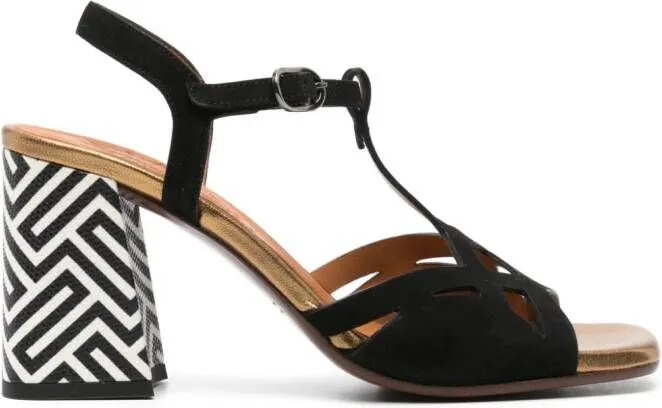 Chie Mihara Plau 90mm Leather Sandals Black