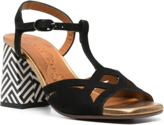 Chie Mihara Plau 90mm Leather Sandals Black