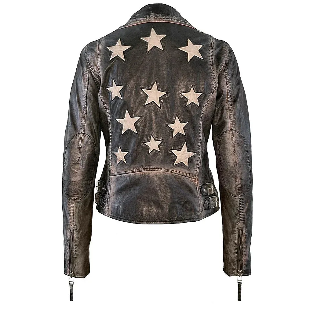 Star Detail Leather Jacket Christy RF.