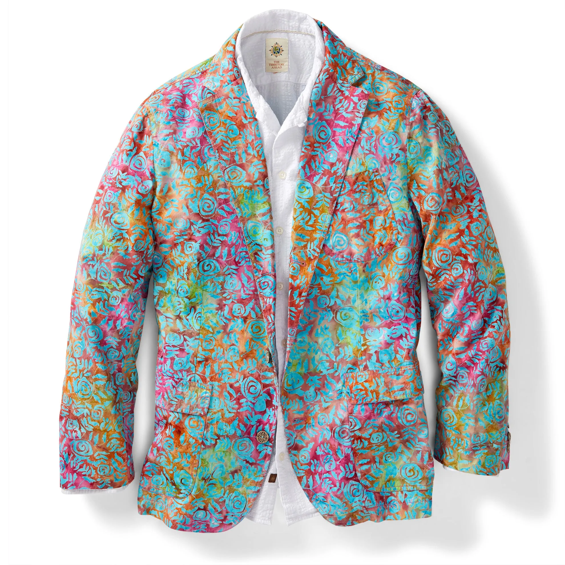 Colorful Batik Men's Tall Sport Coat