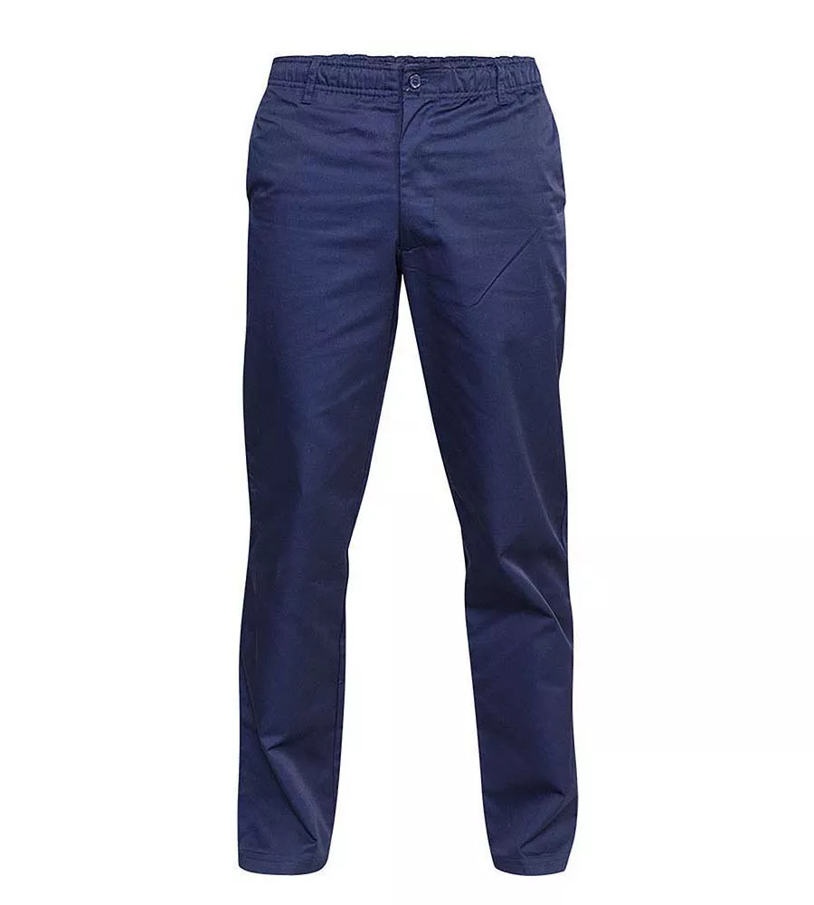 Big & Tall Navy Rugby Trousers Pants Full Elastic Waist