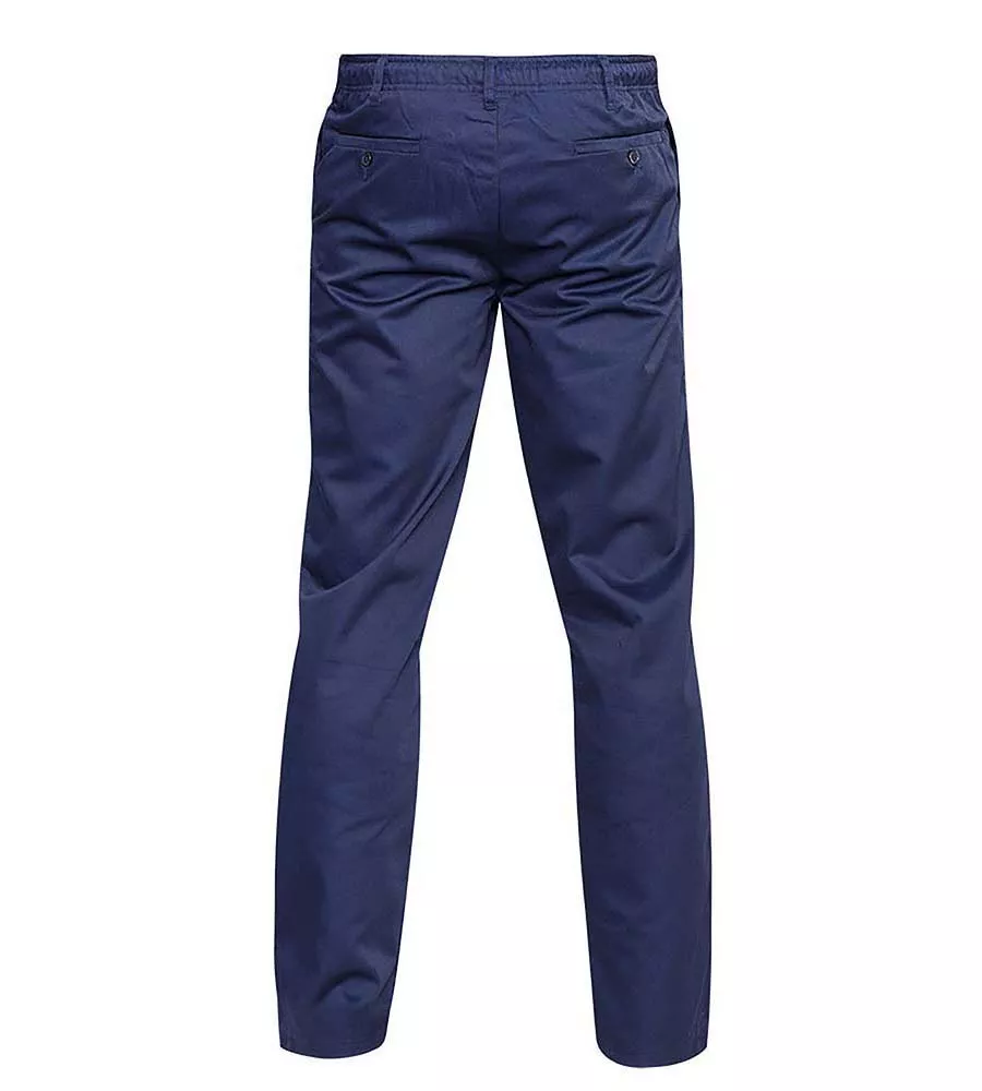 Big & Tall Navy Rugby Trousers Pants Full Elastic Waist