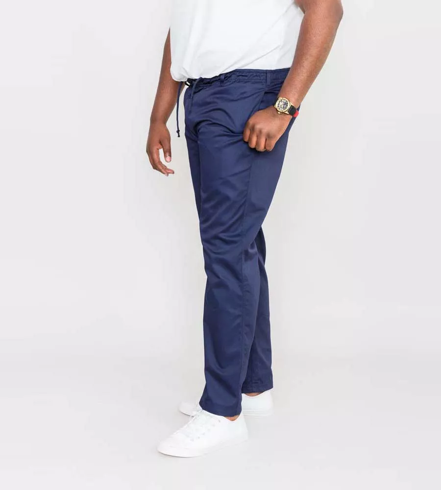 Big & Tall Navy Rugby Trousers Pants Full Elastic Waist