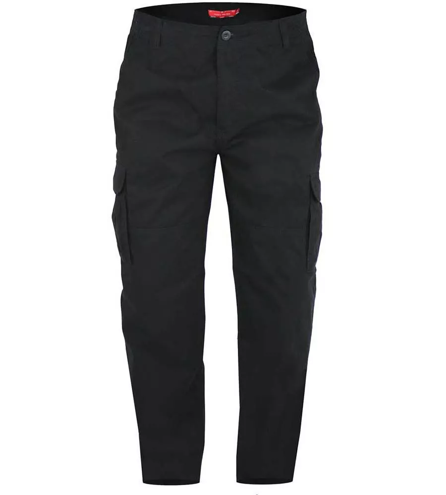 D555 Big Mens Peached Washed Cotton Cargo Trousers ROBERT