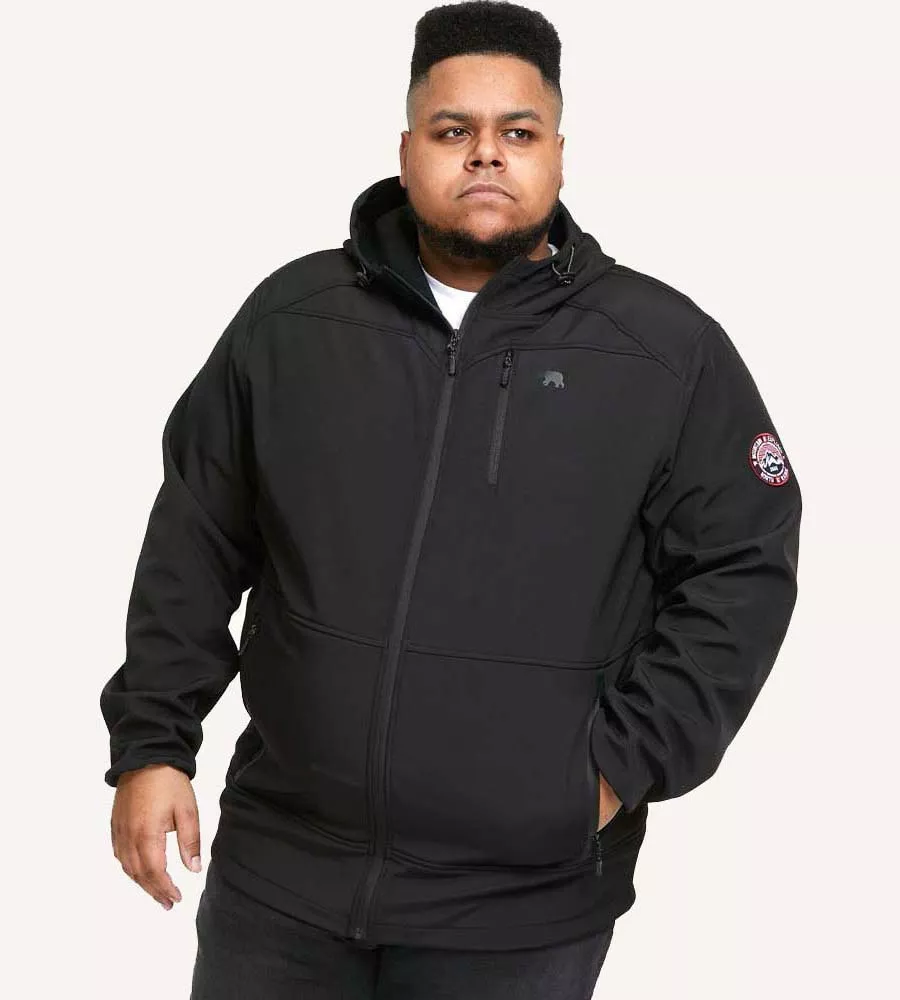 Plus Size Soft Shell Hooded Jacket (CHRISTOPHER)