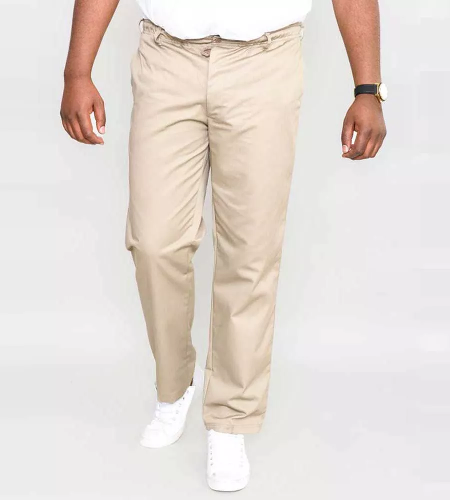 Big & Tall Stone Rugby Trousers Pants Full Elastic Waist