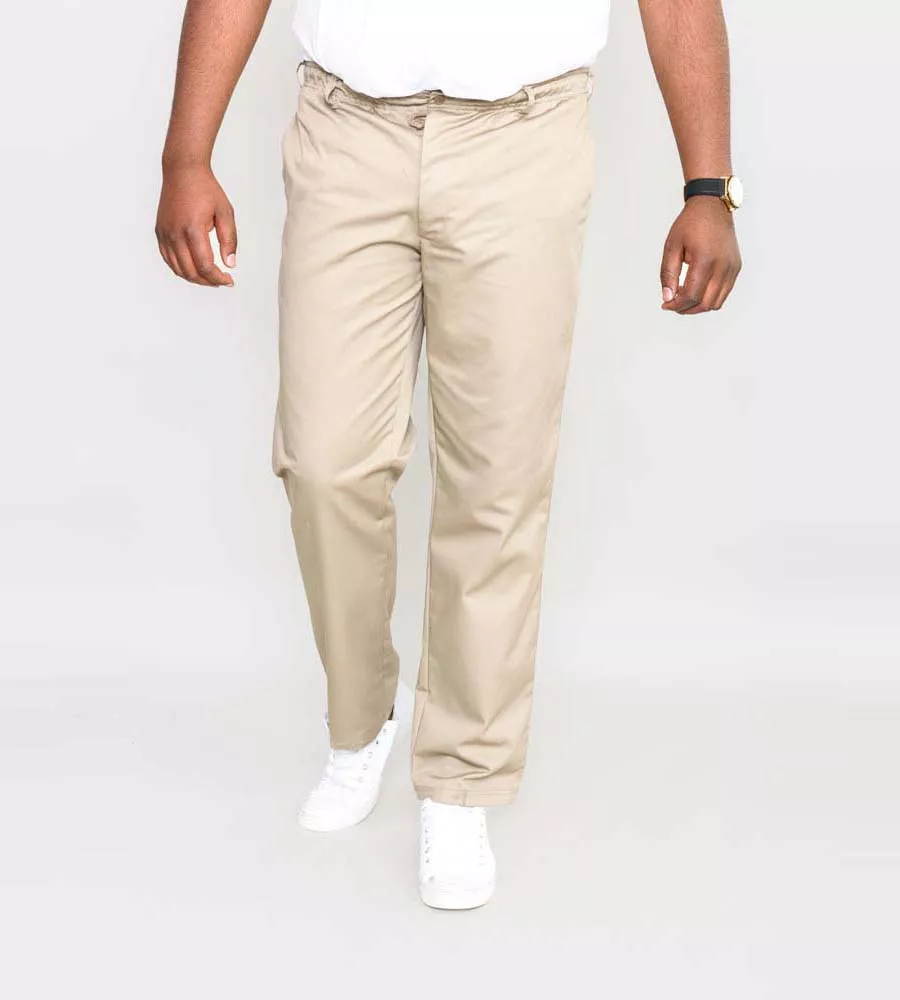 Big & Tall Stone Rugby Trousers Pants Full Elastic Waist