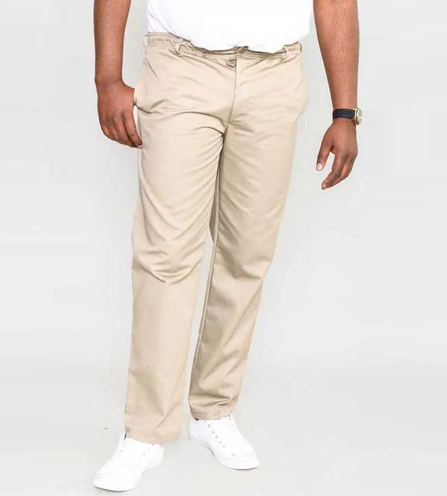 Big & Tall Stone Rugby Trousers Pants Full Elastic Waist