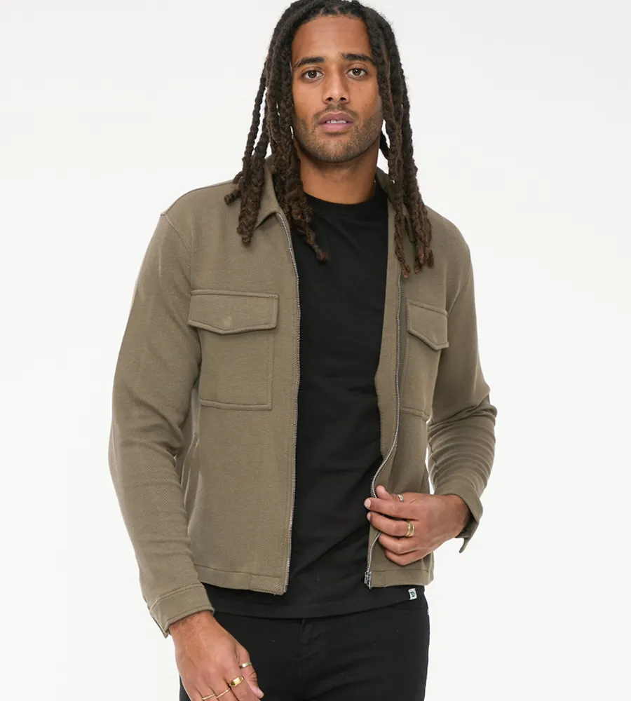 Stretch Jacket with Zip Through and Patch Pockets for Men (LODI)